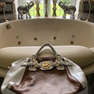 MICHAEL KORS HAMILTON LEATHER TOTE BAG PURSE